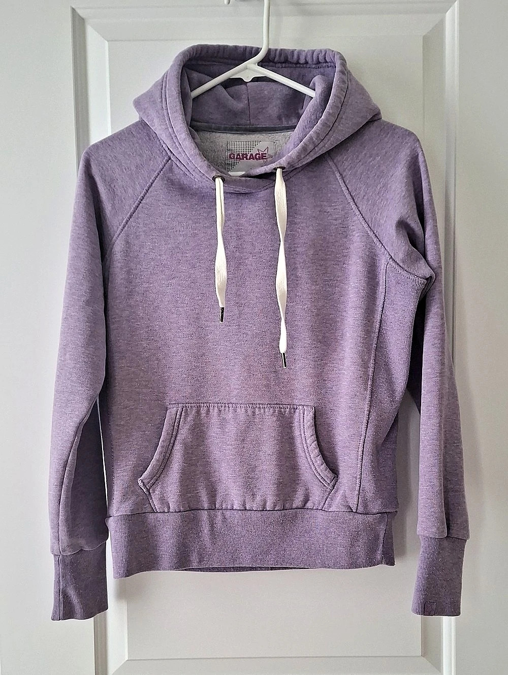 Garage Lavender Hoodie Kangaroo Pocket Drawstring Fleece Lining